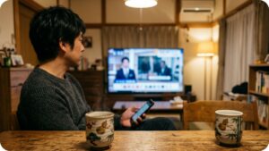 30代の子が親の終活で銀行口座や保険の確認を相談するきっかけ：ニュースを機に資産整理を切り出すシーン